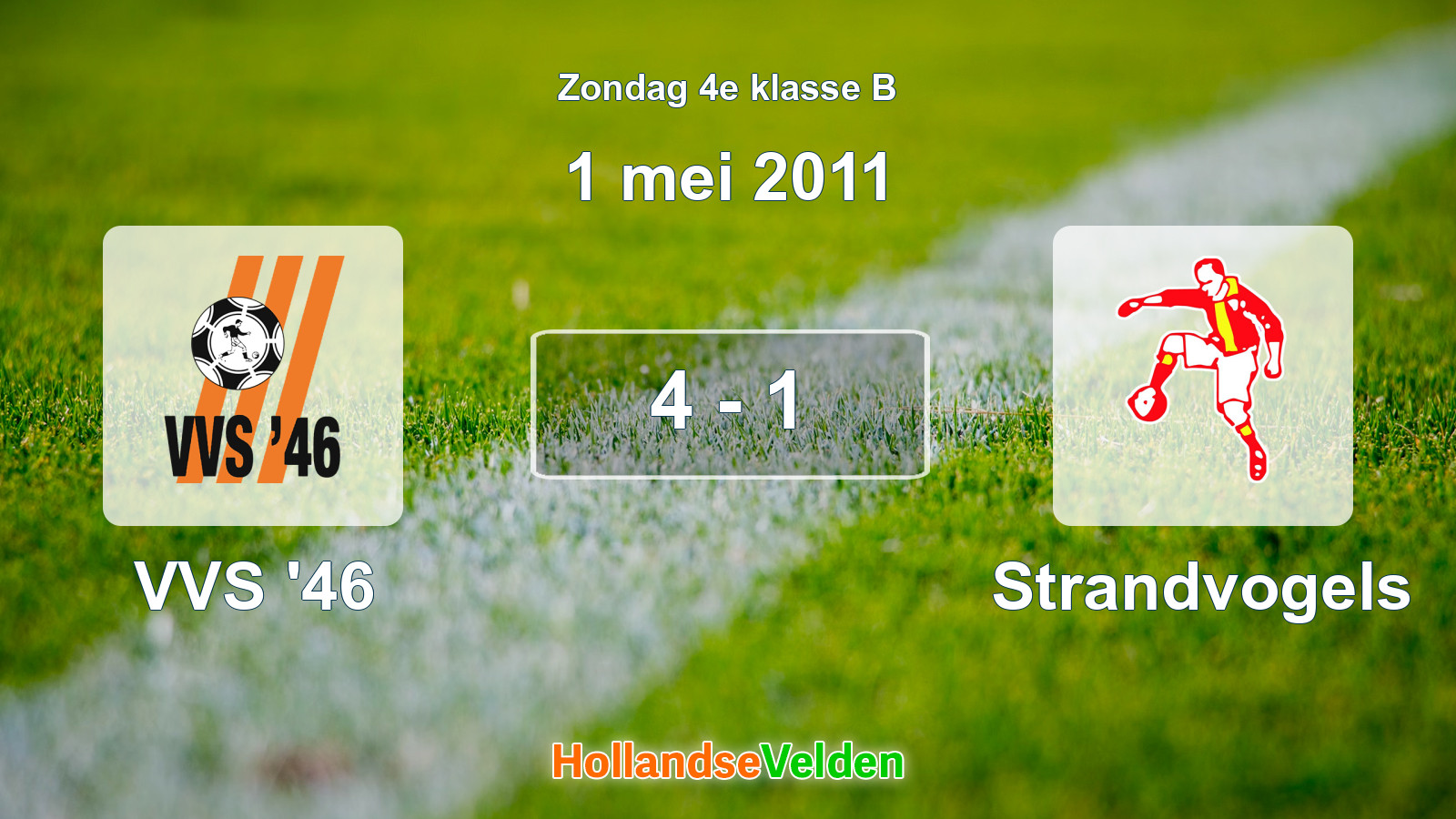 Gespeelde wedstrijd: VVS '46 - Strandvogels 4 - 1 (1 mei 2011)