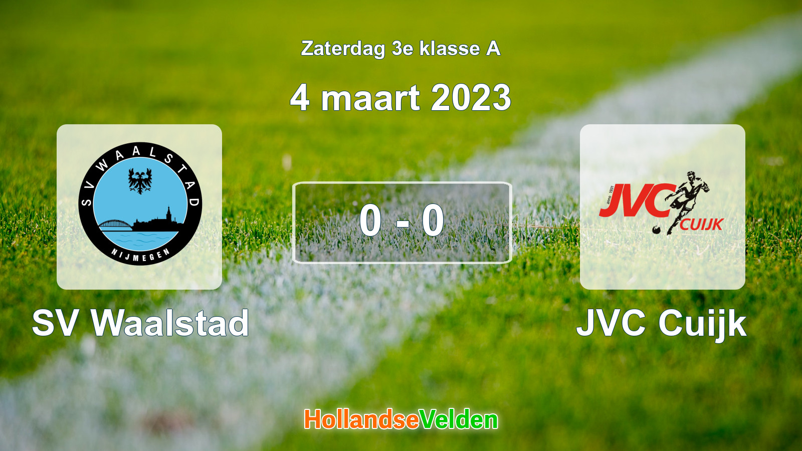 Gespeelde wedstrijd: SV Waalstad - JVC Cuijk 0 - 0 (4 maart 2023)