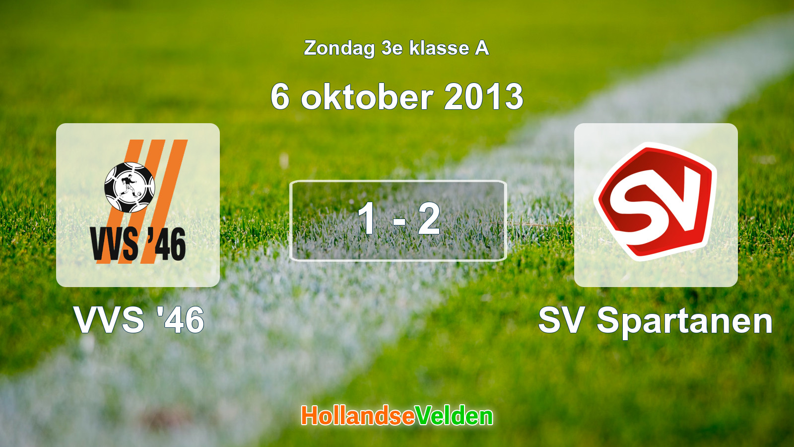 Gespeelde wedstrijd: VVS '46 - SV Spartanen 1 - 2 (6 oktober 2013)