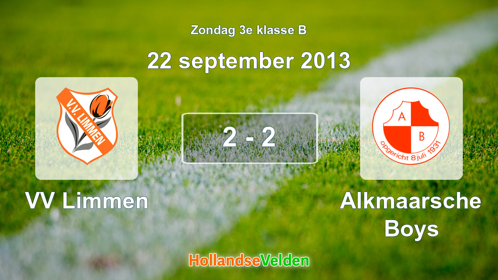 Gespeelde wedstrijd: VV Limmen - Alkmaarsche Boys 2 - 2 (22 september 2013)