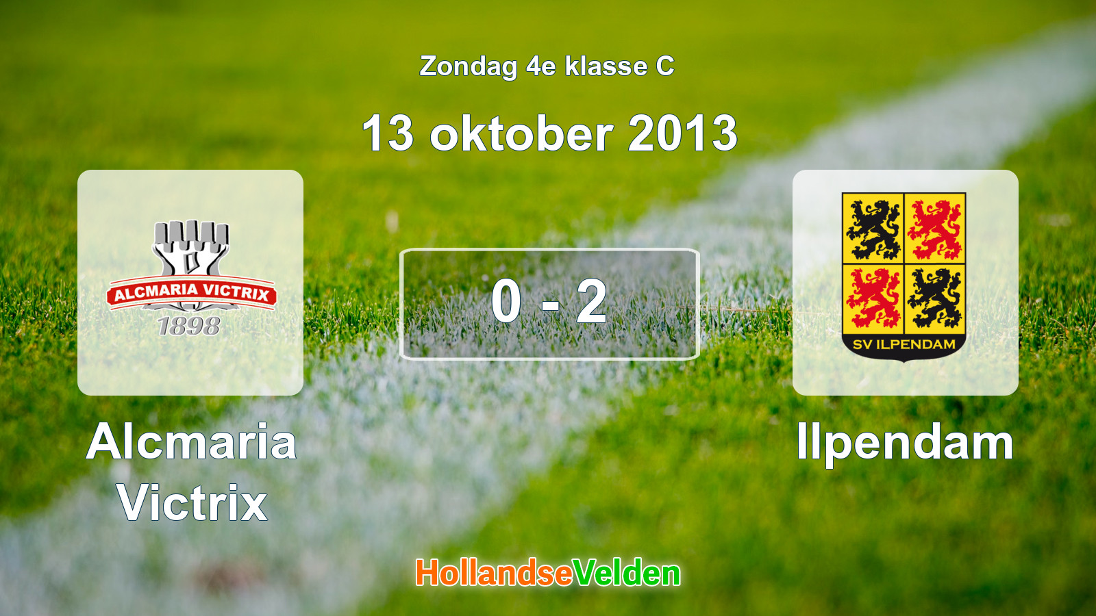 Gespeelde wedstrijd: Alcmaria Victrix - Ilpendam 0 - 2 (13 oktober 2013)