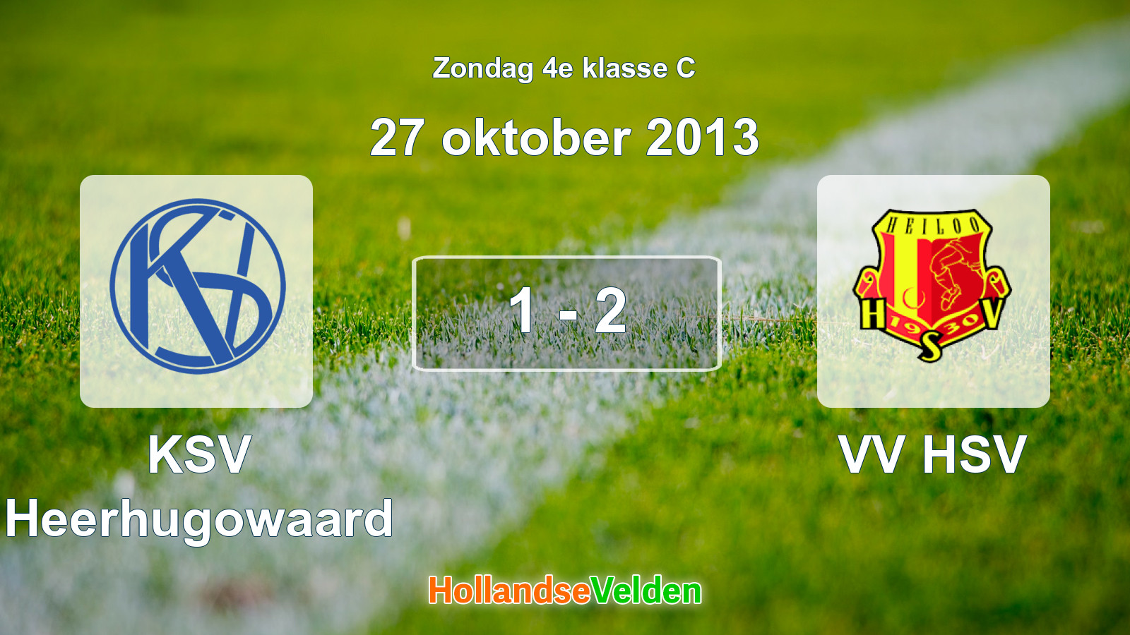 Gespeelde wedstrijd: KSV Heerhugowaard - VV HSV 1 - 2 (27 oktober 2013)