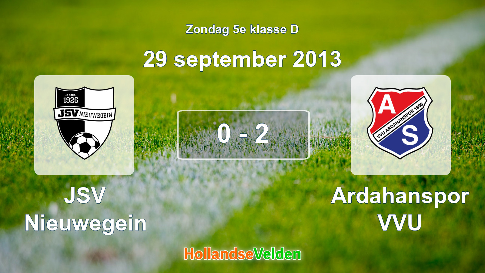 Gespeelde wedstrijd: JSV Nieuwegein - Ardahanspor VVU 0 - 2 (29 september 2013)