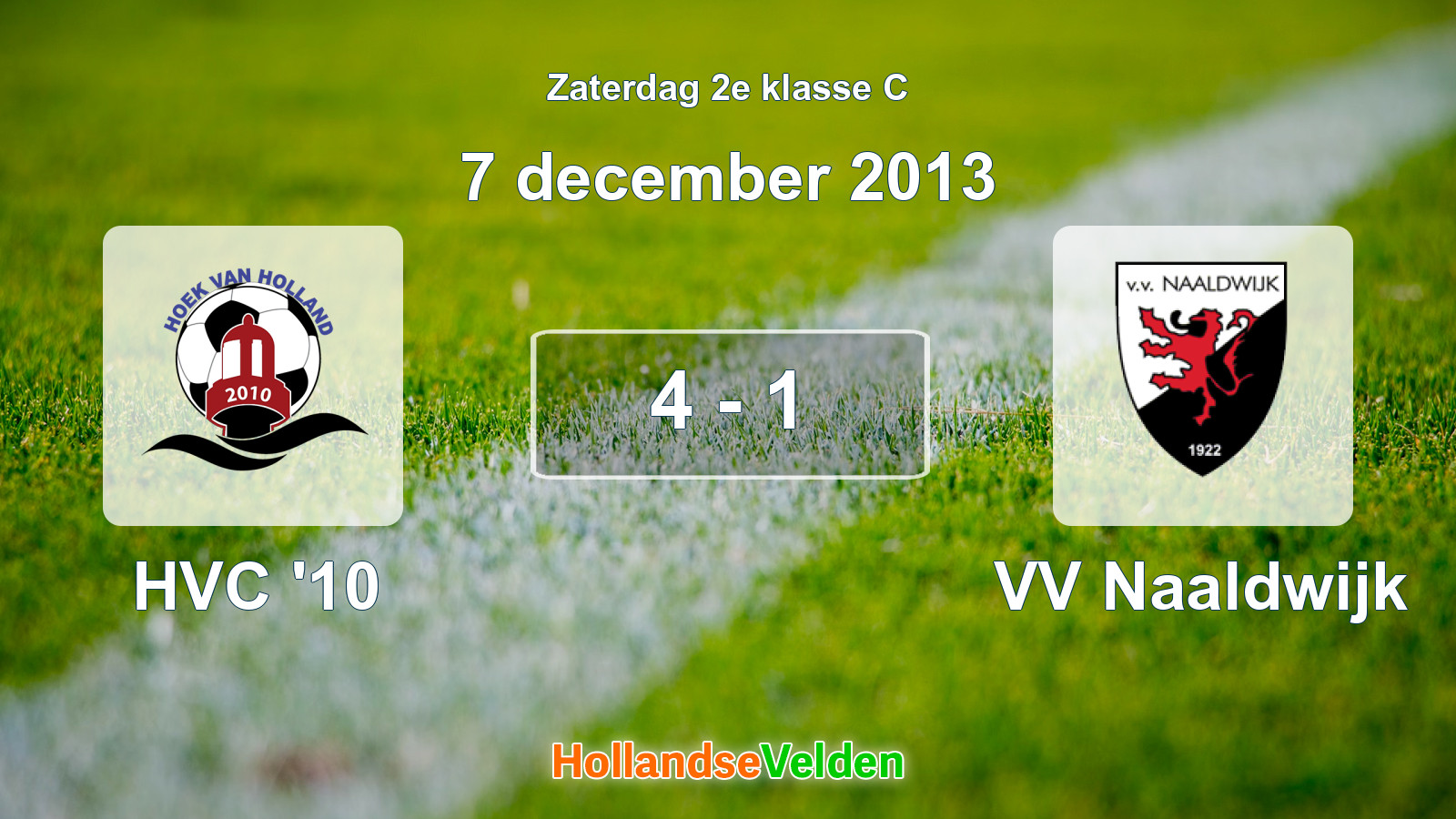 Gespeelde wedstrijd: HVC '10 - VV Naaldwijk 4 - 1 (7 december 2013)