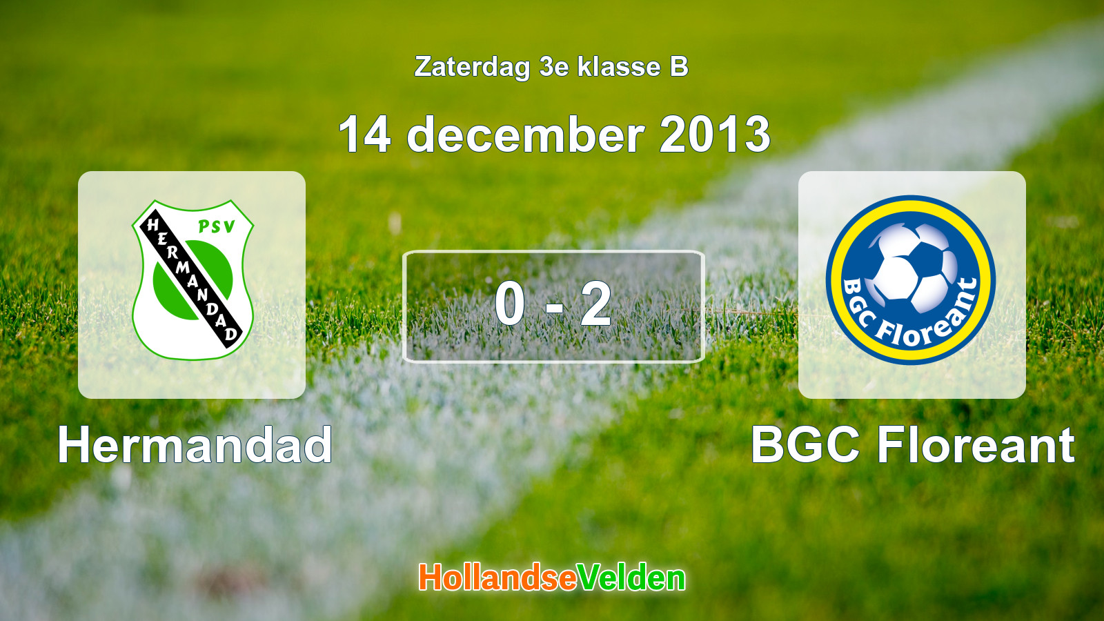 Gespeelde wedstrijd: Hermandad - BGC Floreant 0 - 2 (14 december 2013)