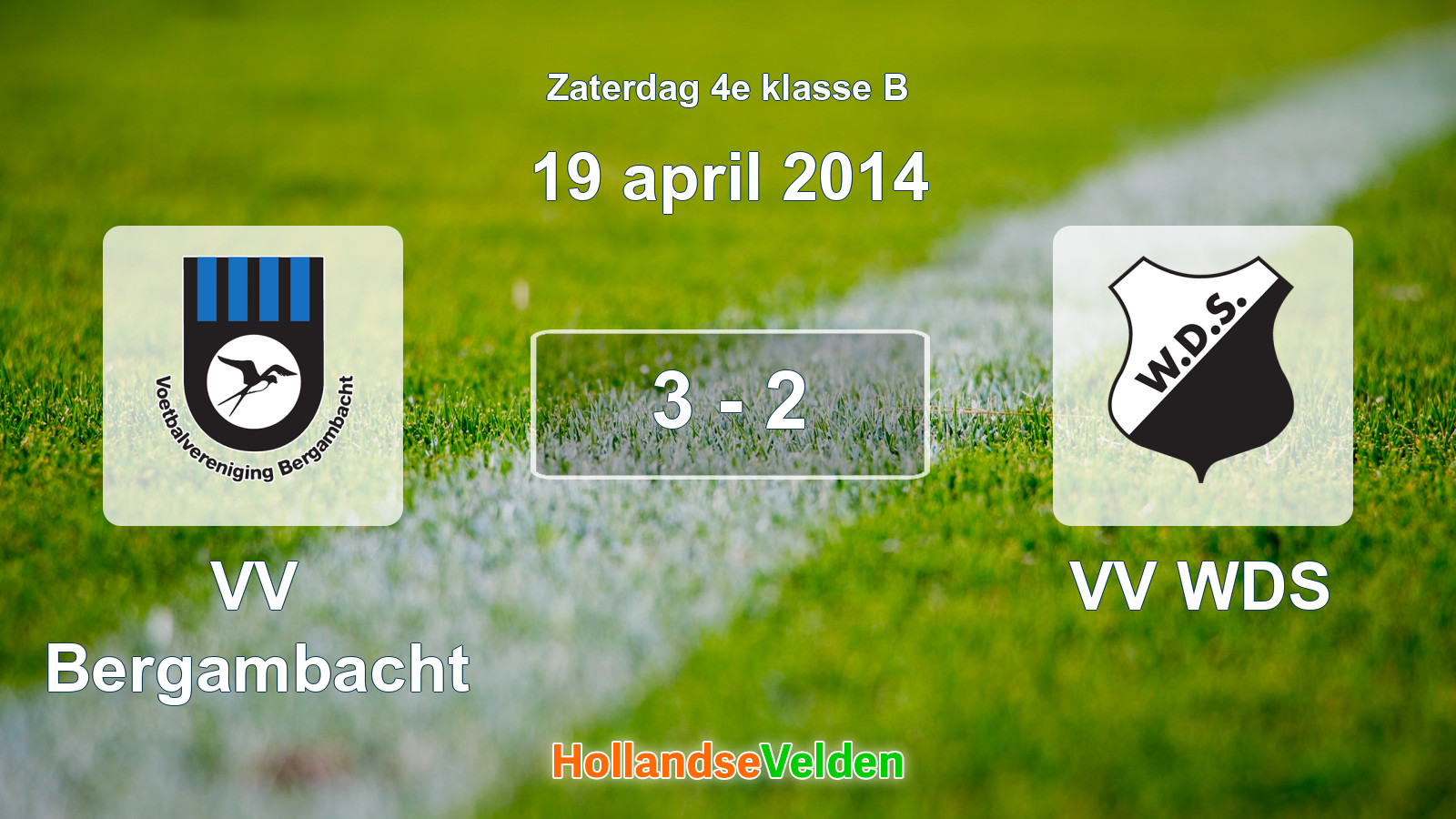Gespeelde wedstrijd: VV Bergambacht - VV WDS 3 - 2 (19 april 2014)