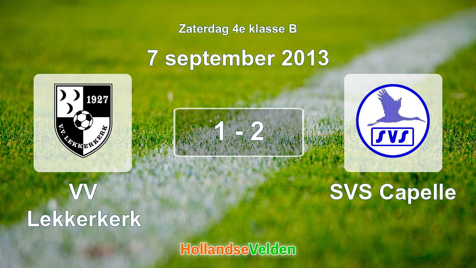 Gespeelde wedstrijd: VV Lekkerkerk - SVS Capelle 1 - 2 (7 september 2013)