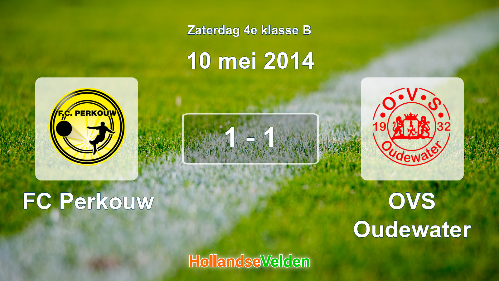 Gespeelde wedstrijd: FC Perkouw - OVS Oudewater 1 - 1 (10 mei 2014)