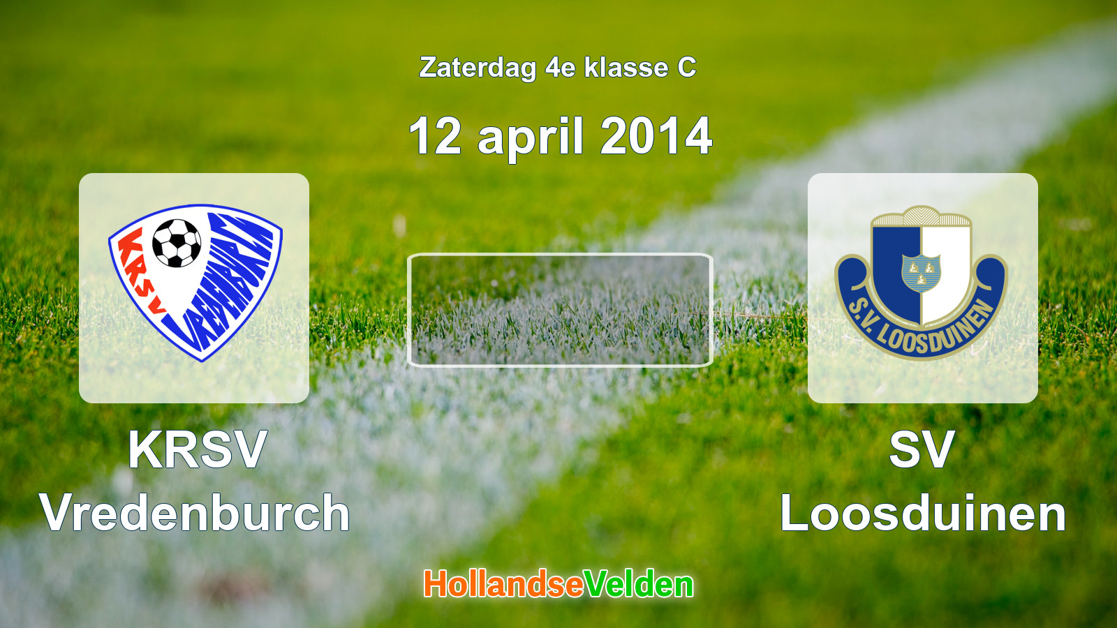 Geplande wedstrijd: KRSV Vredenburch - SV Loosduinen (12 april 2014)