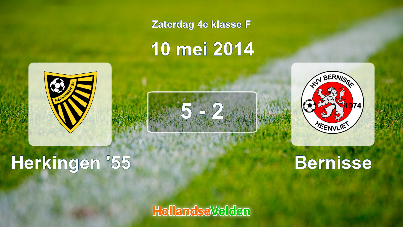 Gespeelde wedstrijd: Herkingen '55 - Bernisse 5 - 2 (10 mei 2014)