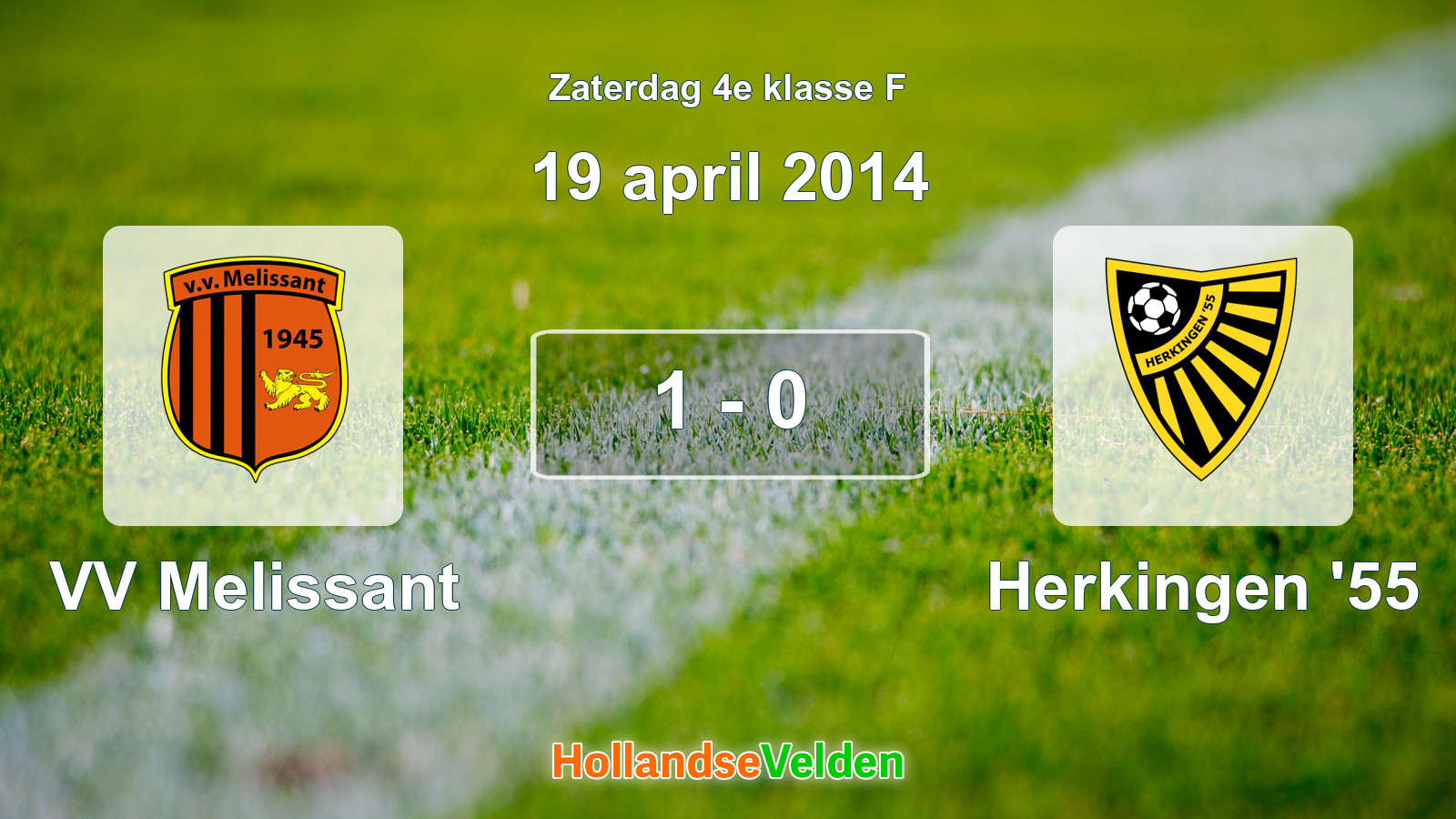 Gespeelde wedstrijd: VV Melissant - Herkingen '55 1 - 0 (19 april 2014)