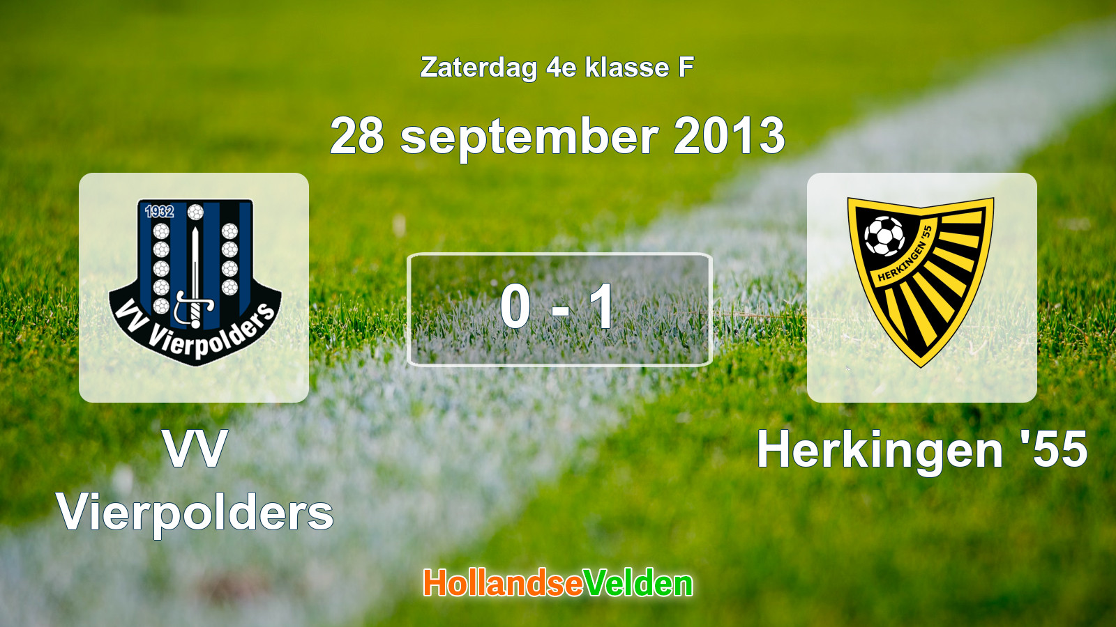 Gespeelde wedstrijd: VV Vierpolders - Herkingen '55 0 - 1 (28 september 2013)
