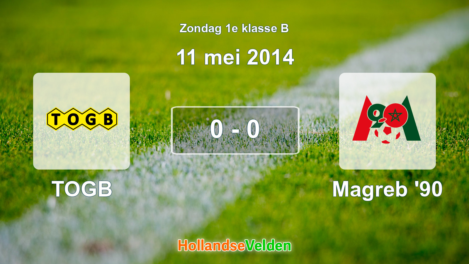 Gespeelde wedstrijd: TOGB - Magreb '90 0 - 0 (11 mei 2014)