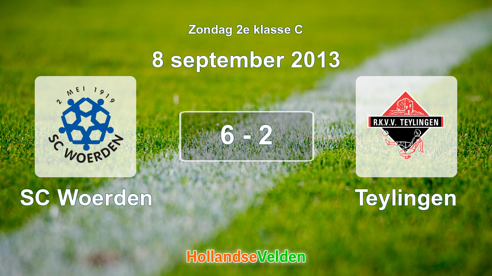 Gespeelde wedstrijd: SC Woerden - Teylingen 6 - 2 (8 september 2013)