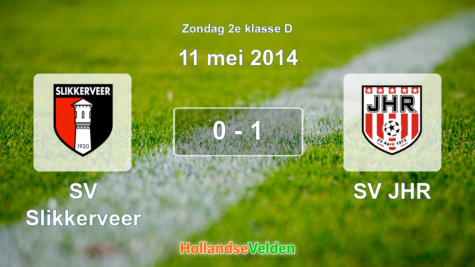 Gespeelde wedstrijd: SV Slikkerveer - SV JHR 0 - 1 (11 mei 2014)