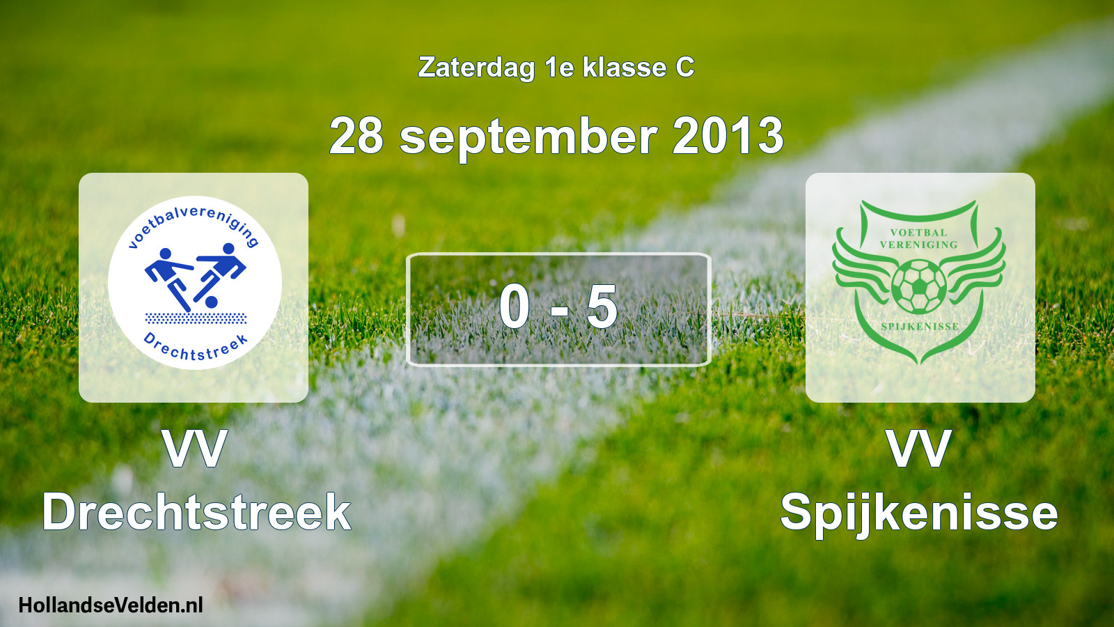 Gespeelde wedstrijd: VV Drechtstreek - VV Spijkenisse 0 - 5 (28 september 2013)