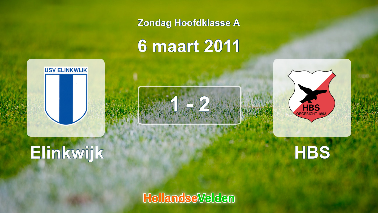 Gespeelde wedstrijd: Elinkwijk - HBS 1 - 2 (6 maart 2011)