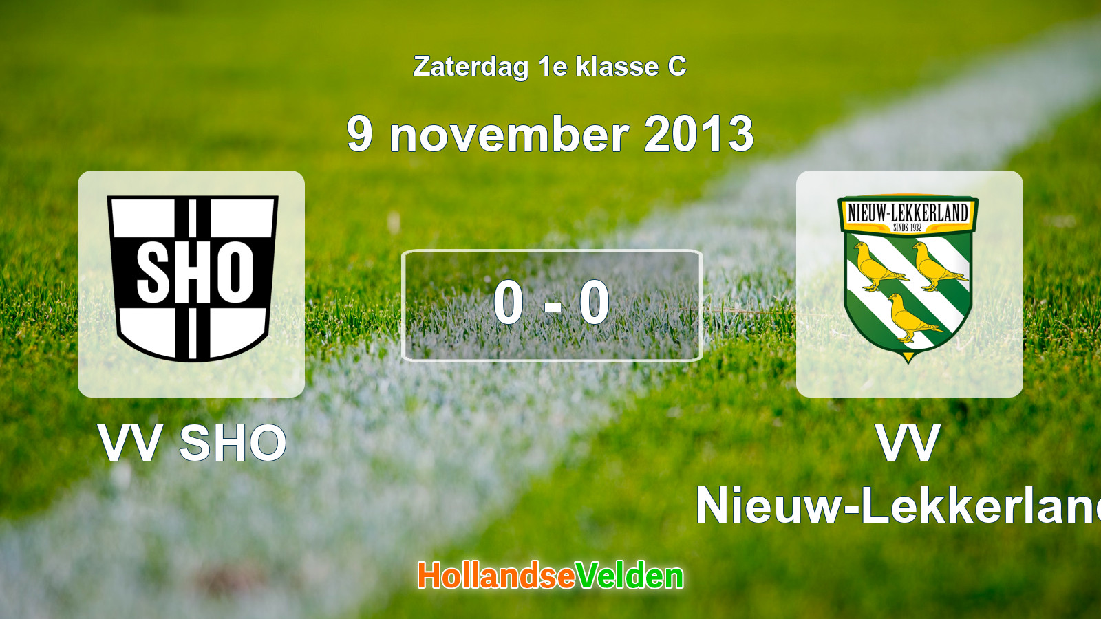 Gespeelde wedstrijd: VV SHO - VV Nieuw-Lekkerland 0 - 0 (9 november 2013)