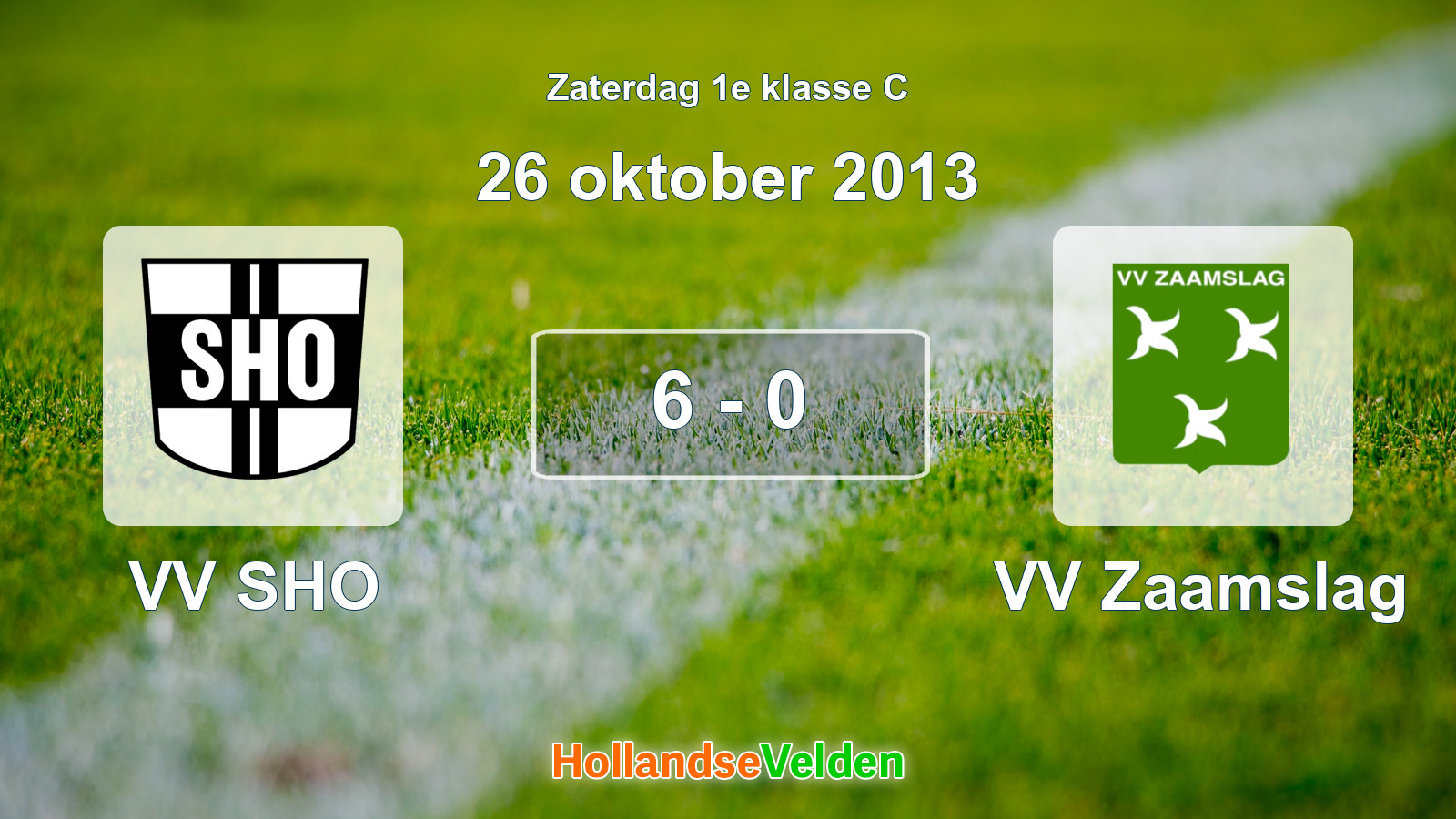 Gespeelde wedstrijd: VV SHO - VV Zaamslag 6 - 0 (26 oktober 2013)