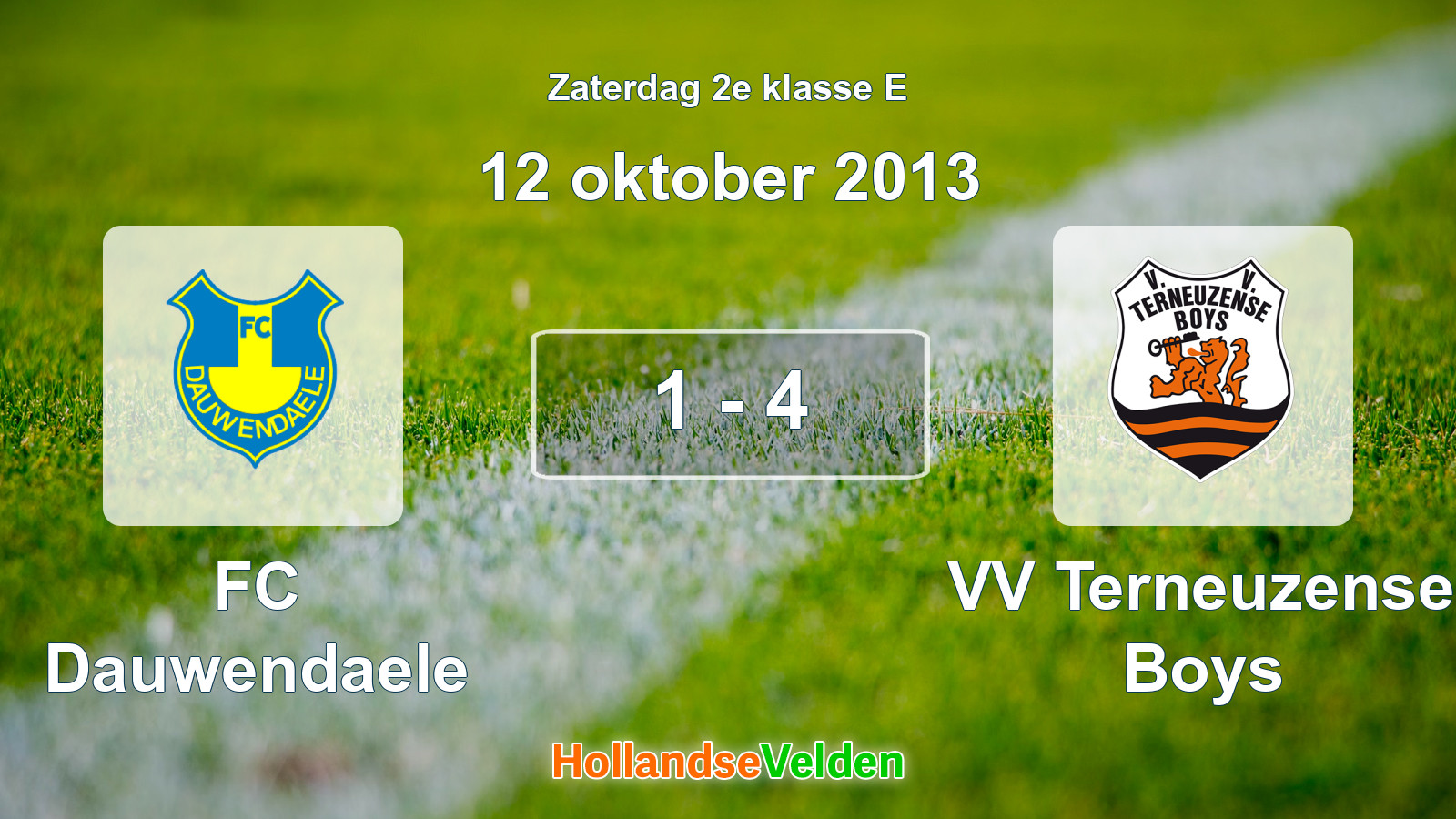 Gespeelde wedstrijd: FC Dauwendaele - VV Terneuzense Boys 1 - 4 (12 oktober 2013)