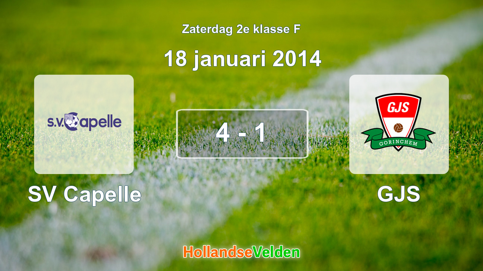 Gespeelde wedstrijd: SV Capelle - GJS 4 - 1 (18 januari 2014)