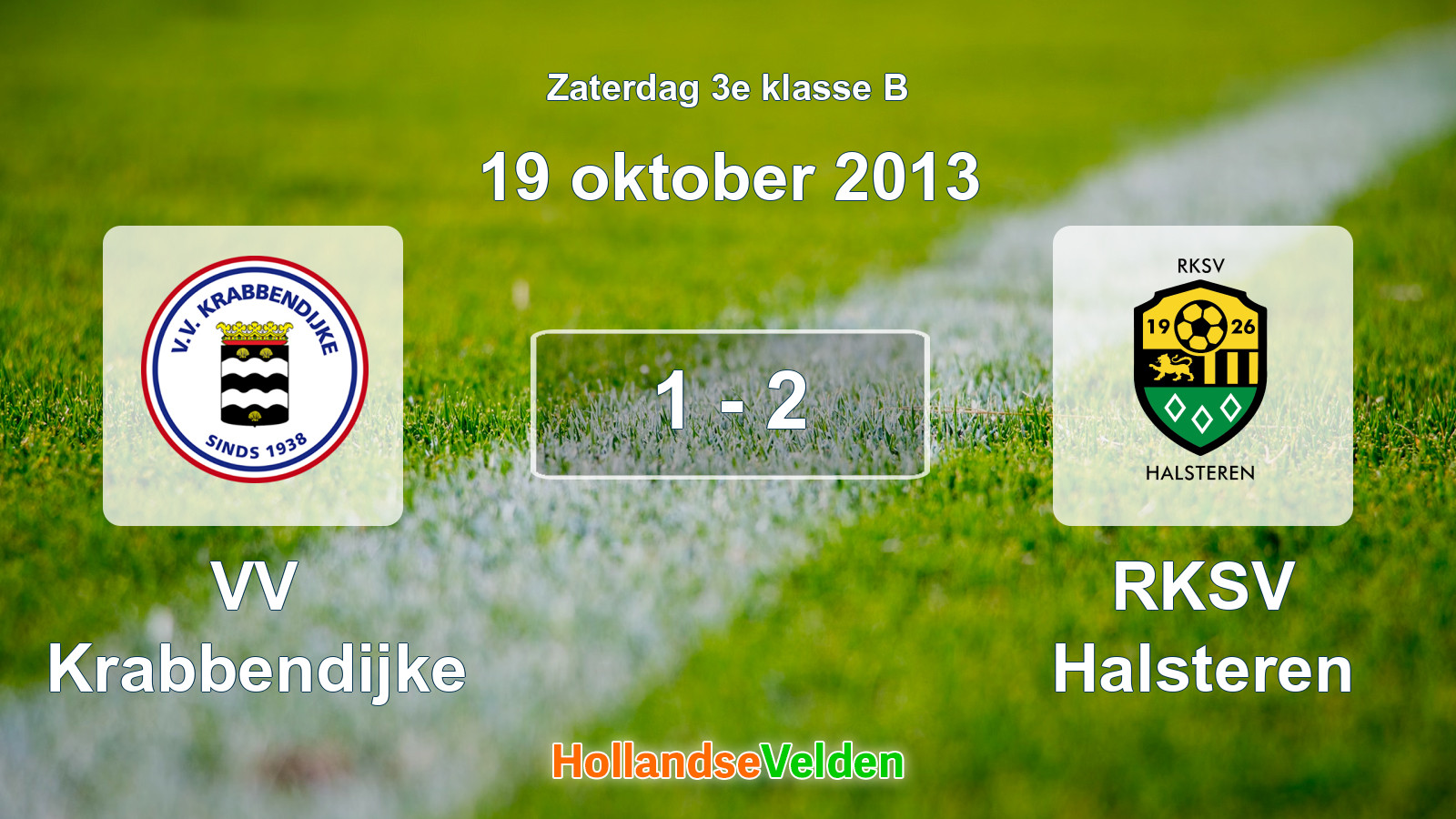 Gespeelde wedstrijd: VV Krabbendijke - RKSV Halsteren 1 - 2 (19 oktober 2013)