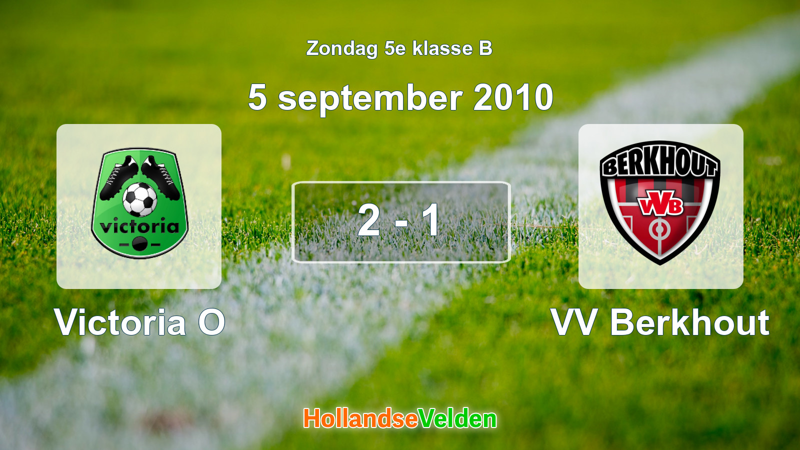 Gespeelde wedstrijd: Victoria O - VV Berkhout 2 - 1 (5 september 2010)