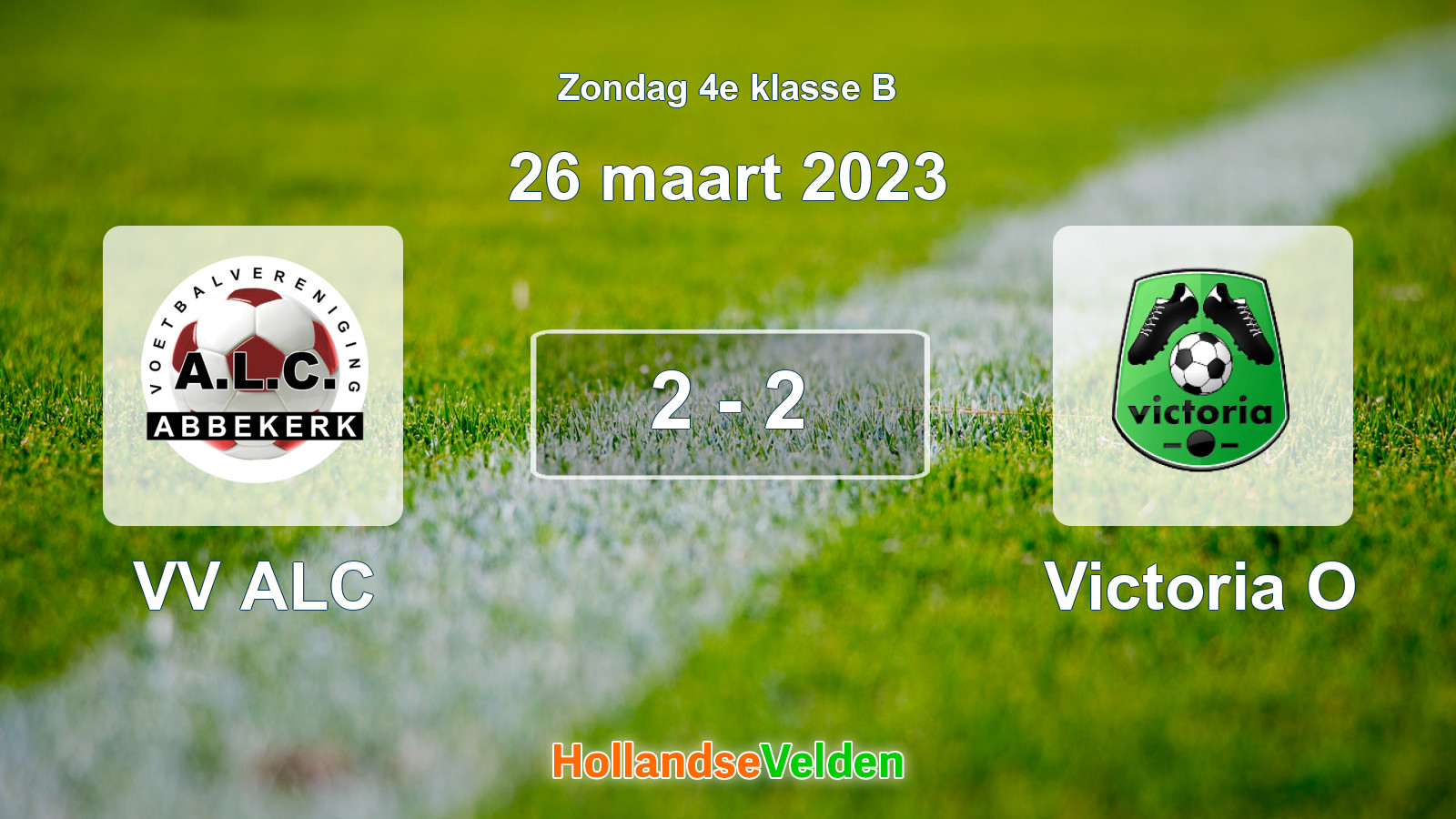Gespeelde wedstrijd: VV ALC - Victoria O 2 - 2 (26 maart 2023)