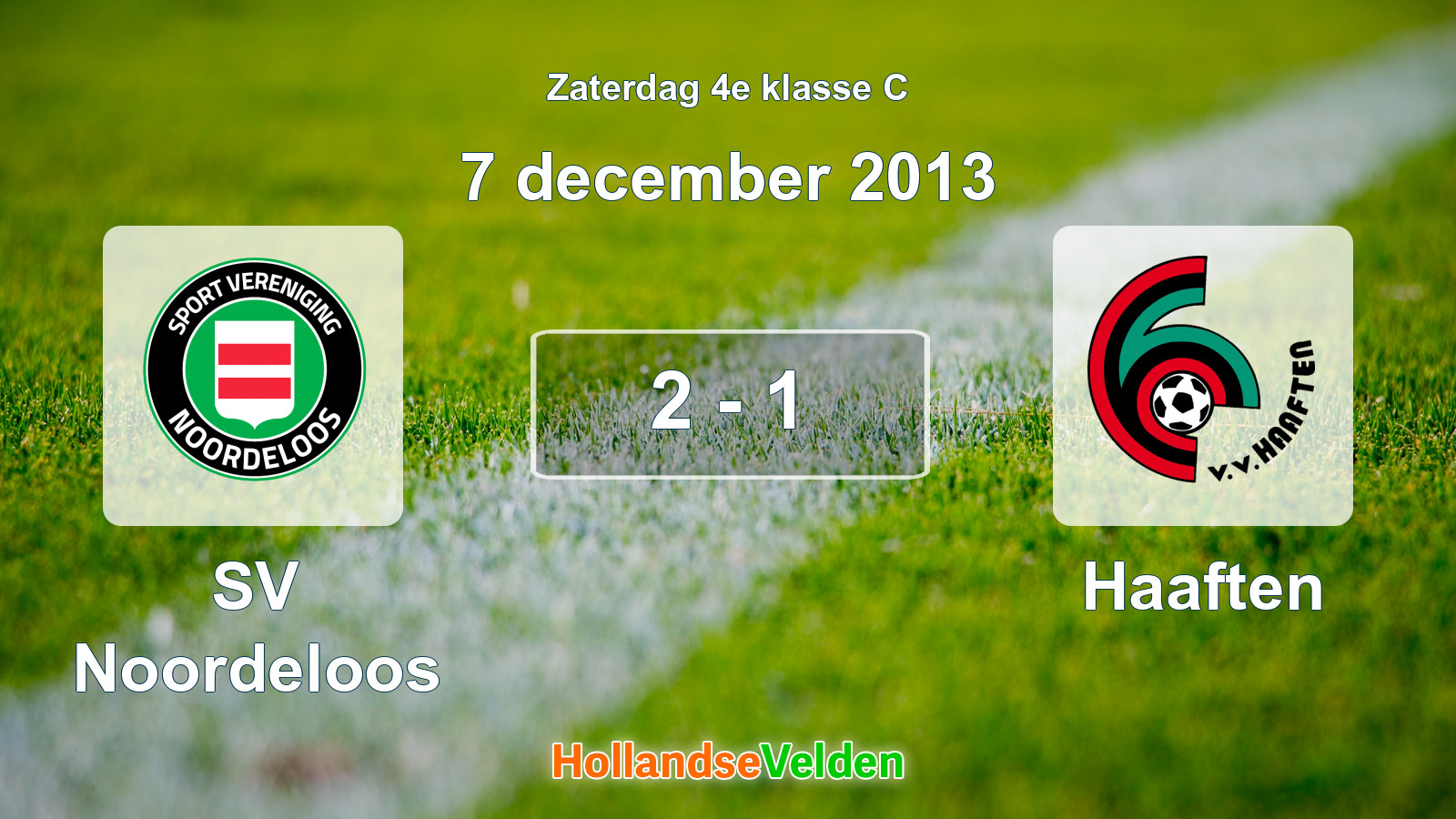 Gespeelde wedstrijd: SV Noordeloos - Haaften 2 - 1 (7 december 2013)