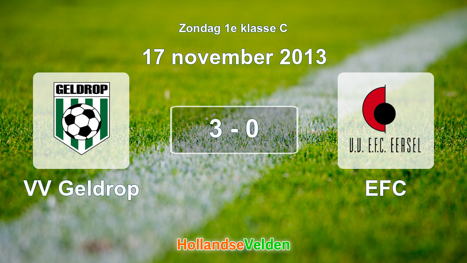 Gespeelde wedstrijd: VV Geldrop - EFC 3 - 0 (17 november 2013)