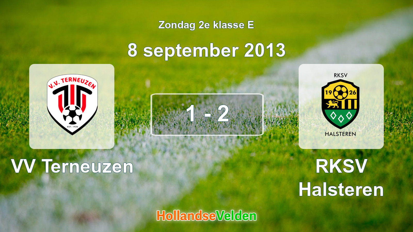 Gespeelde wedstrijd: VV Terneuzen - RKSV Halsteren 1 - 2 (8 september 2013)