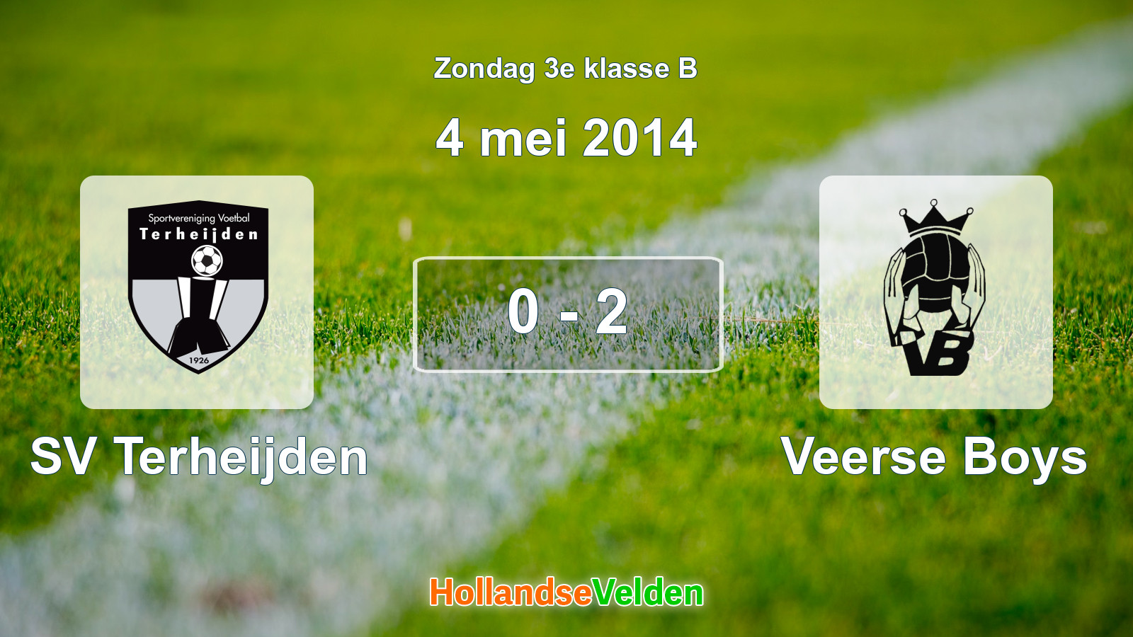 Gespeelde wedstrijd: SV Terheijden - Veerse Boys 0 - 2 (4 mei 2014)