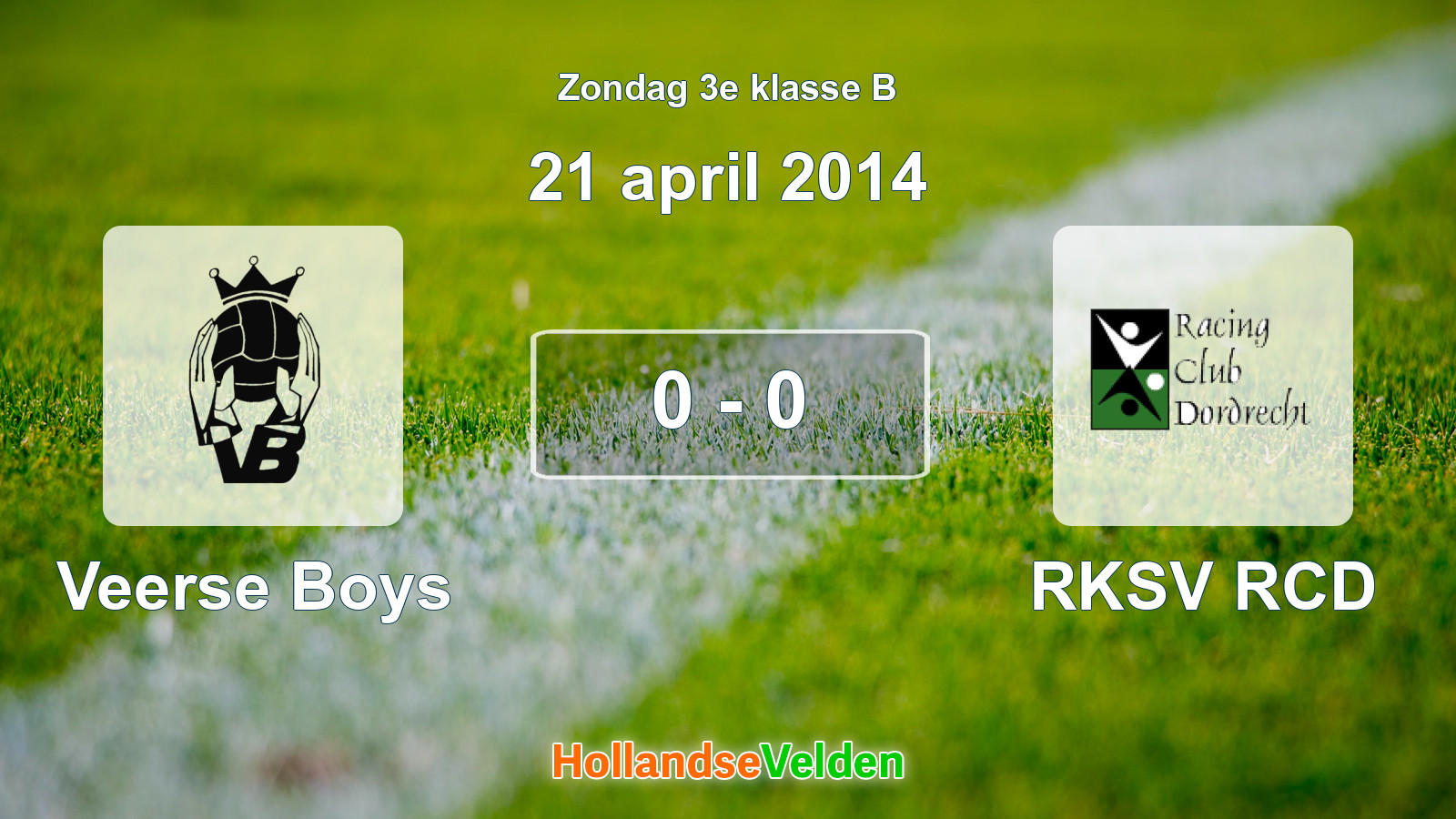 Gespeelde wedstrijd: Veerse Boys - RKSV RCD 0 - 0 (21 april 2014)