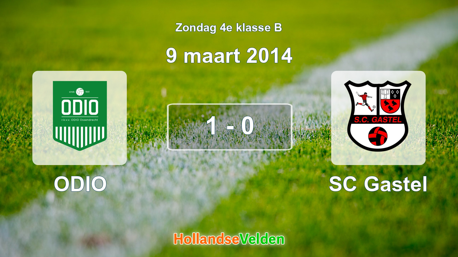 Gespeelde wedstrijd: ODIO - SC Gastel 1 - 0 (9 maart 2014)