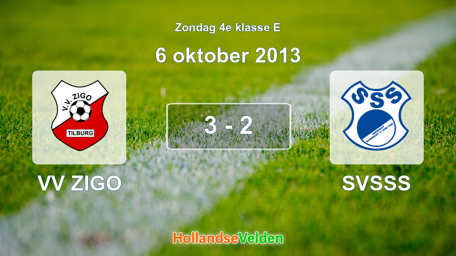 Gespeelde wedstrijd: VV ZIGO - SVSSS 3 - 2 (6 oktober 2013)