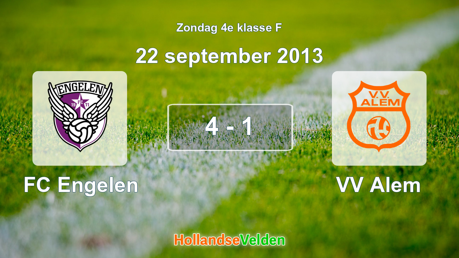 Gespeelde wedstrijd: FC Engelen - VV Alem 4 - 1 (22 september 2013)