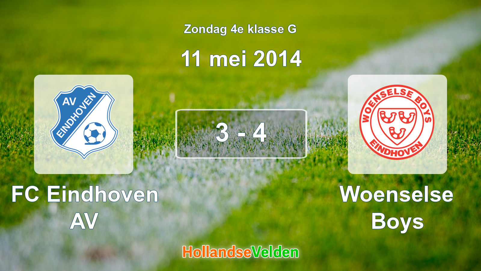 Gespeelde wedstrijd: FC Eindhoven AV - Woenselse Boys 3 - 4 (11 mei 2014)