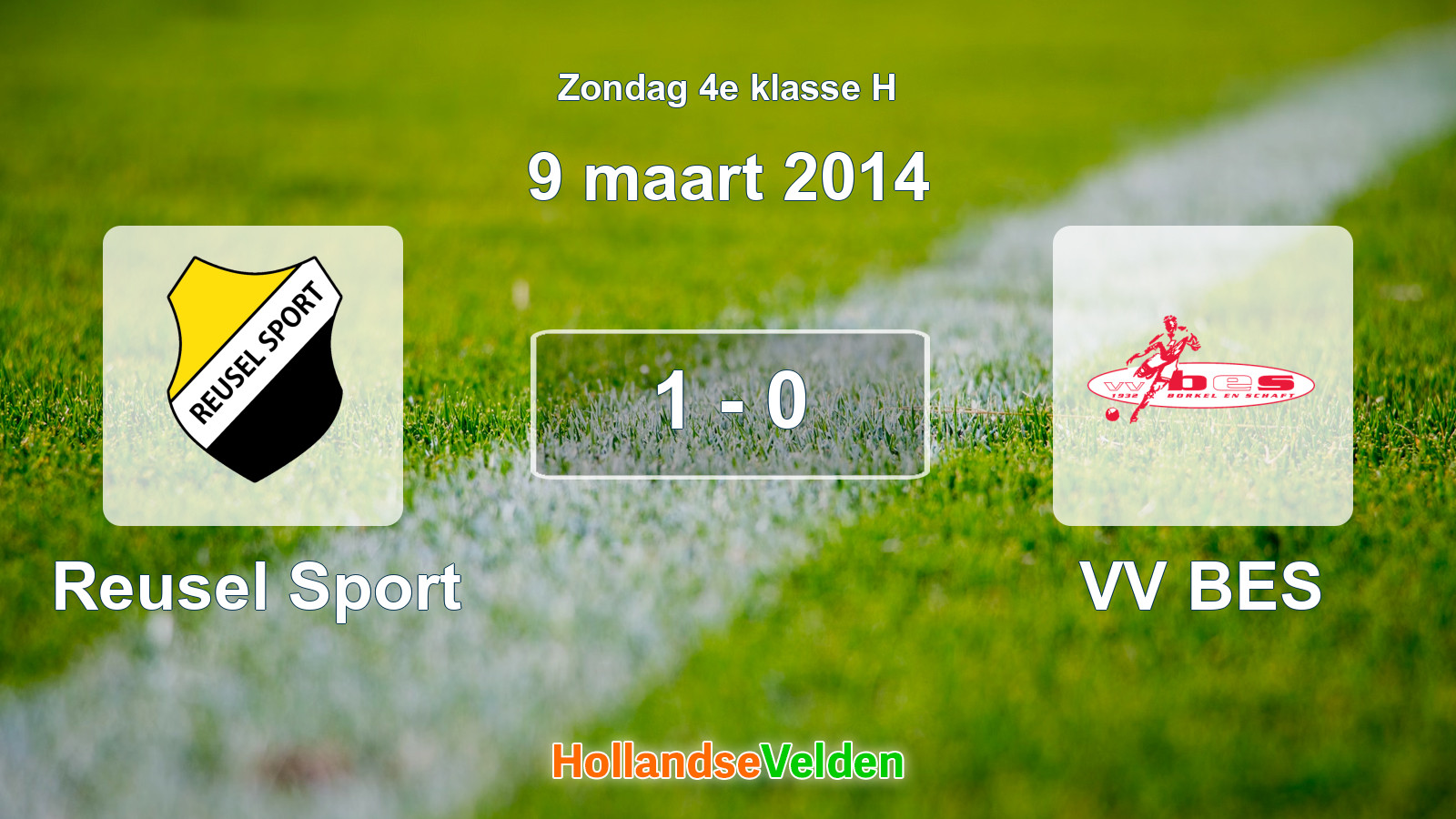 Gespeelde wedstrijd: Reusel Sport - VV BES 1 - 0 (9 maart 2014)