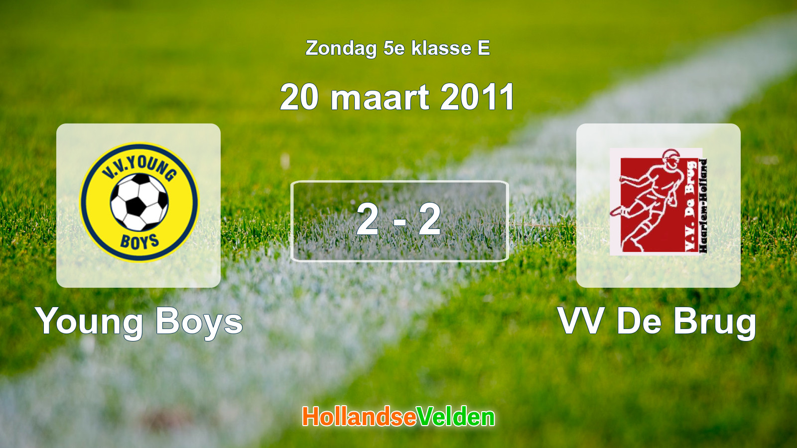 Gespeelde wedstrijd: Young Boys - VV De Brug 2 - 2 (20 maart 2011)
