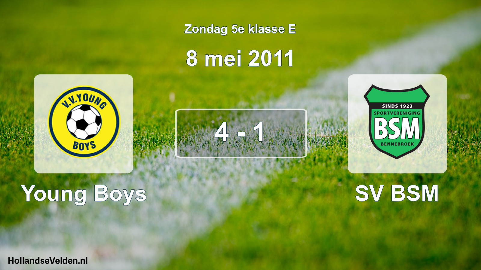 Gespeelde wedstrijd: Young Boys - SV BSM 4 - 1 (8 mei 2011)