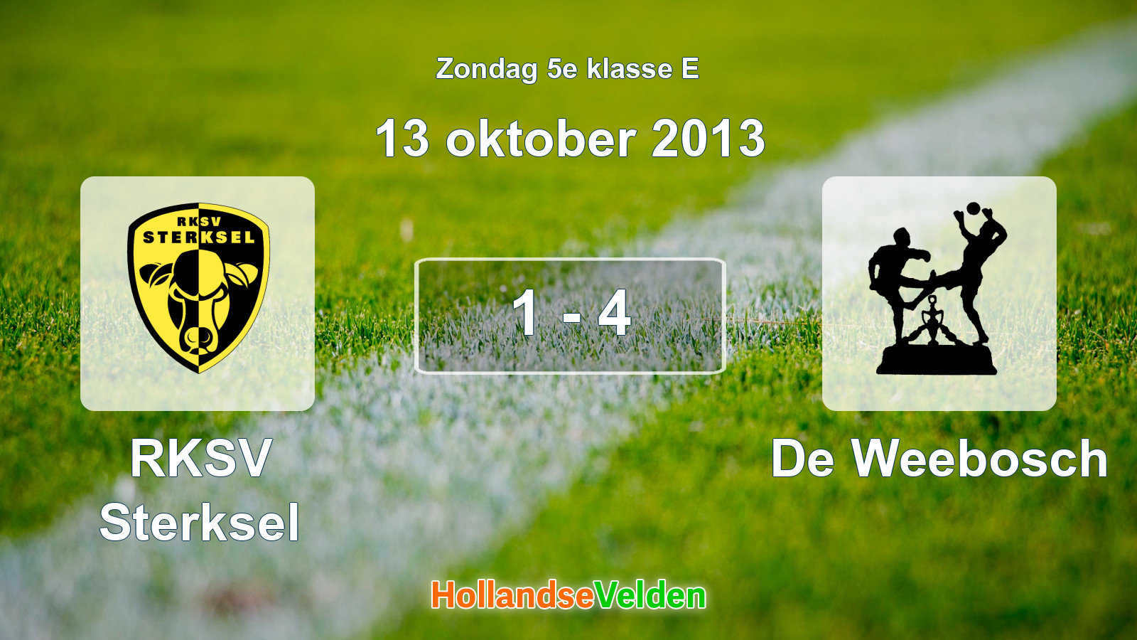 Gespeelde wedstrijd: RKSV Sterksel - De Weebosch 1 - 4 (13 oktober 2013)