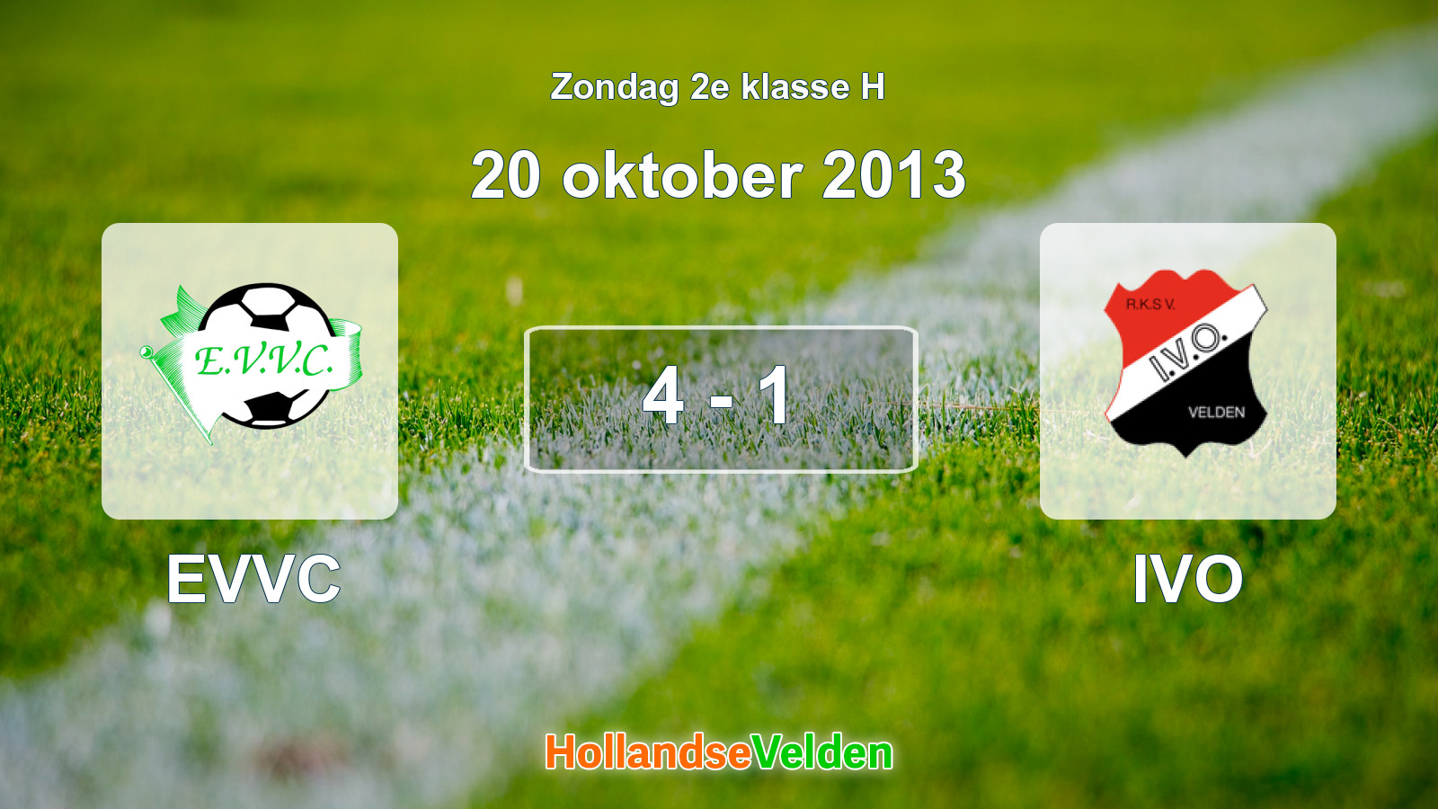 Gespeelde wedstrijd: EVVC - IVO 4 - 1 (20 oktober 2013)