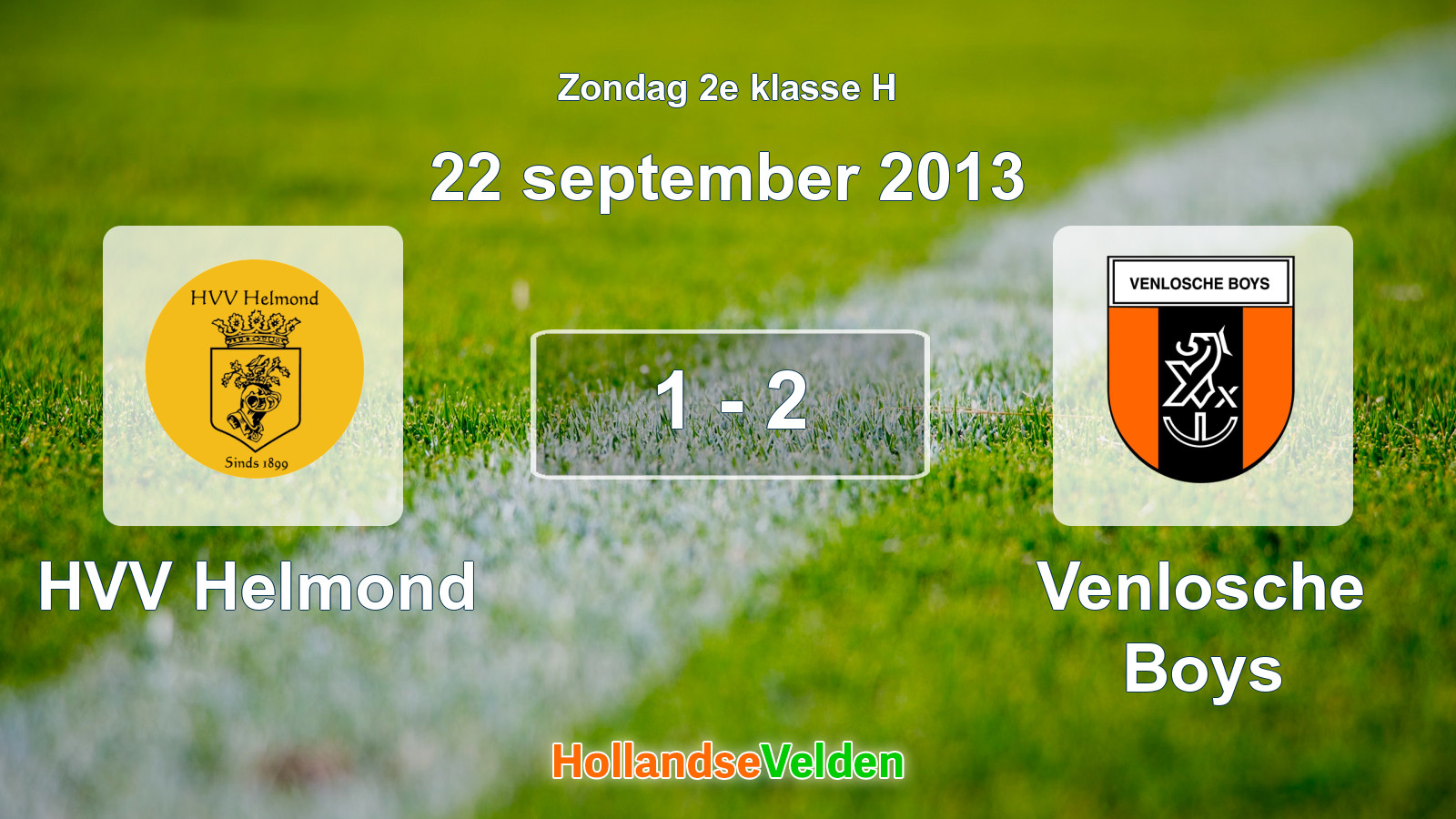 Gespeelde wedstrijd: HVV Helmond - Venlosche Boys 1 - 2 (22 september 2013)