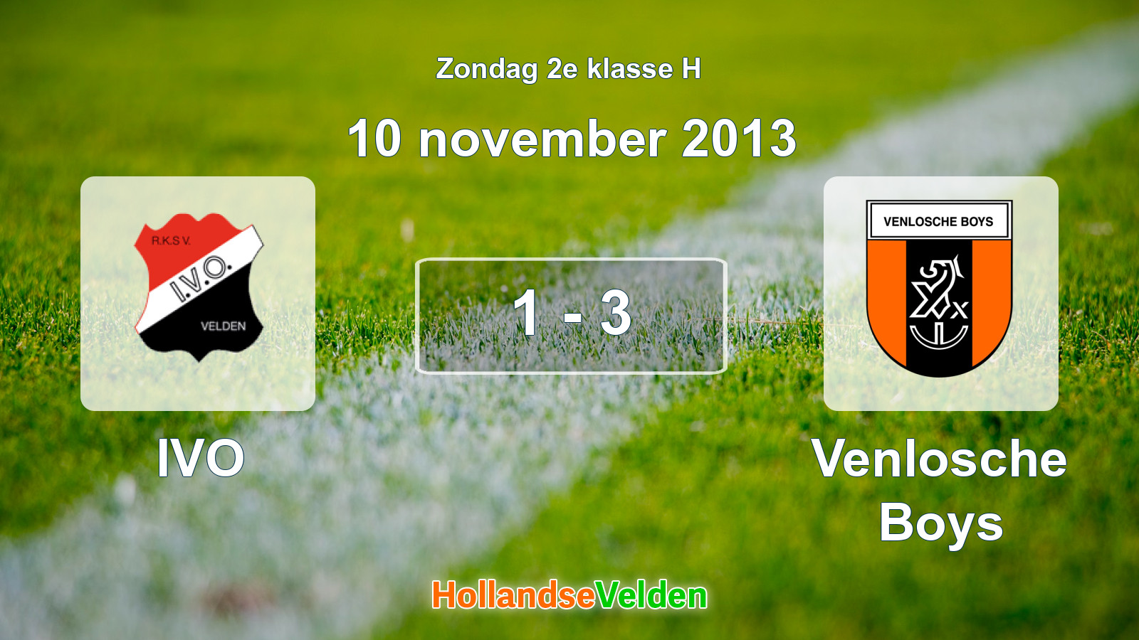 Gespeelde wedstrijd: IVO - Venlosche Boys 1 - 3 (10 november 2013)