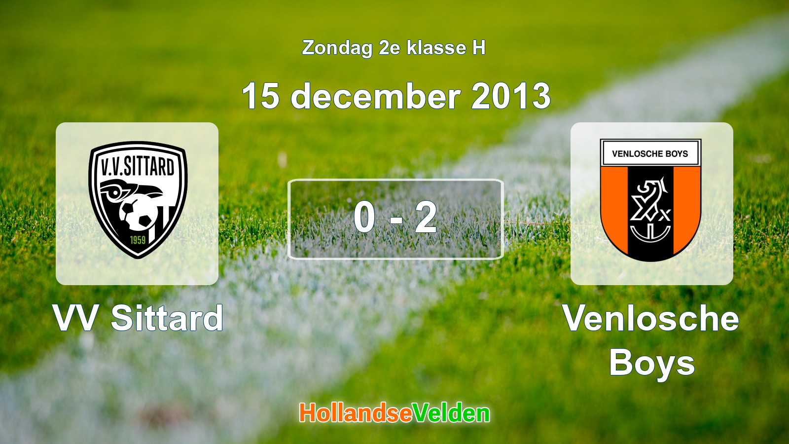 Gespeelde wedstrijd: VV Sittard - Venlosche Boys 0 - 2 (15 december 2013)