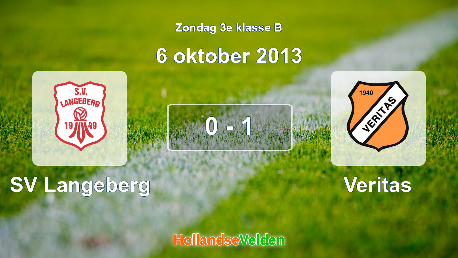 Gespeelde wedstrijd: SV Langeberg - Veritas 0 - 1 (6 oktober 2013)