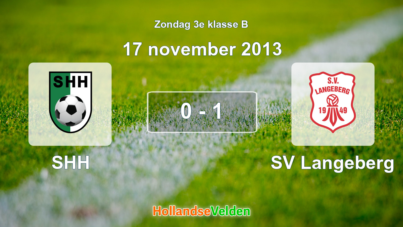 Gespeelde wedstrijd: SHH - SV Langeberg 0 - 1 (17 november 2013)
