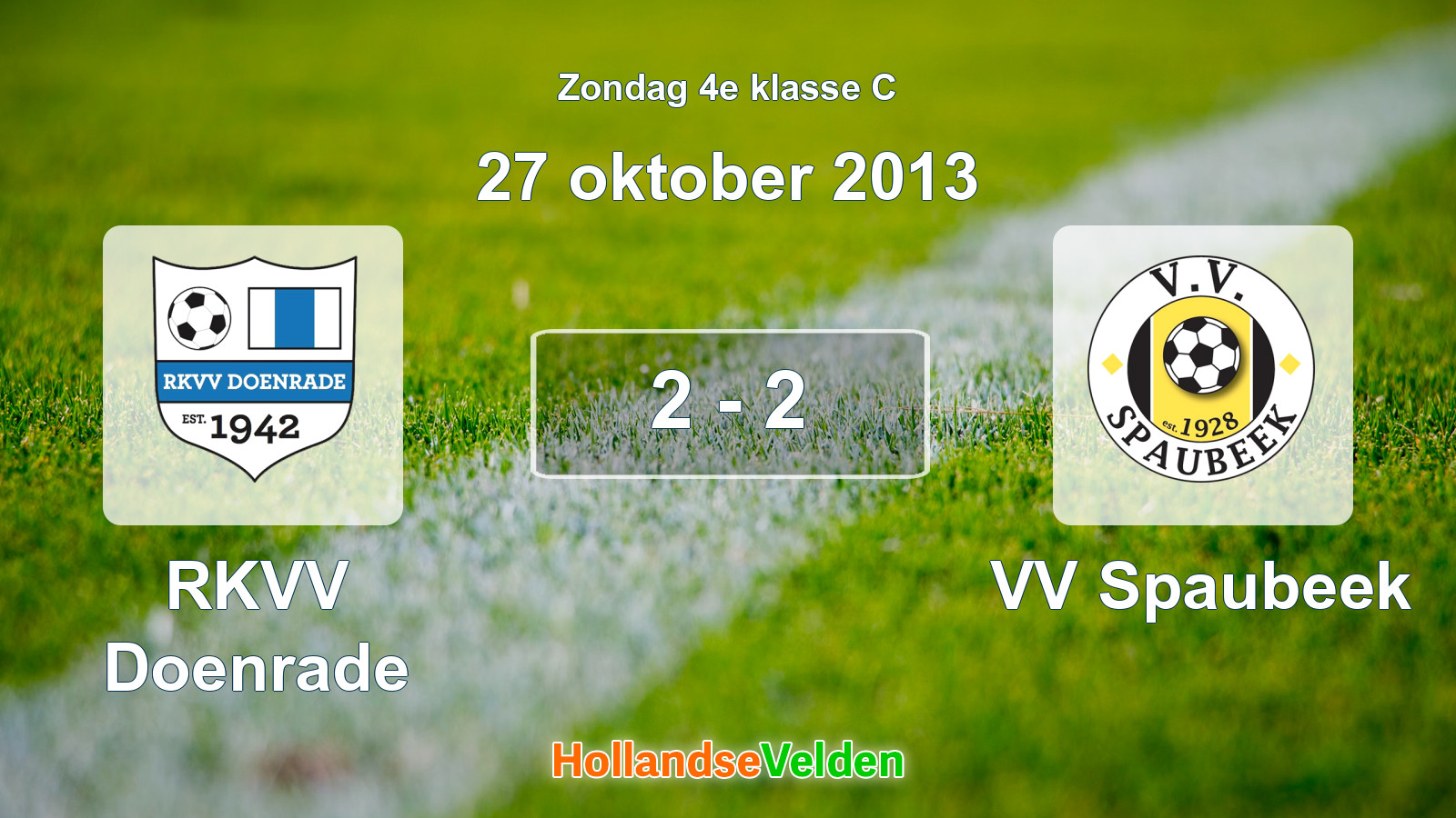 Gespeelde wedstrijd: RKVV Doenrade - VV Spaubeek 2 - 2 (27 oktober 2013)