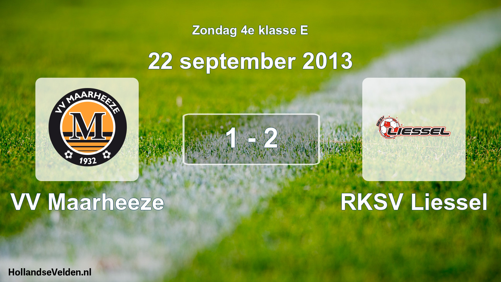 Gespeelde wedstrijd: VV Maarheeze - RKSV Liessel 1 - 2 (22 september 2013)