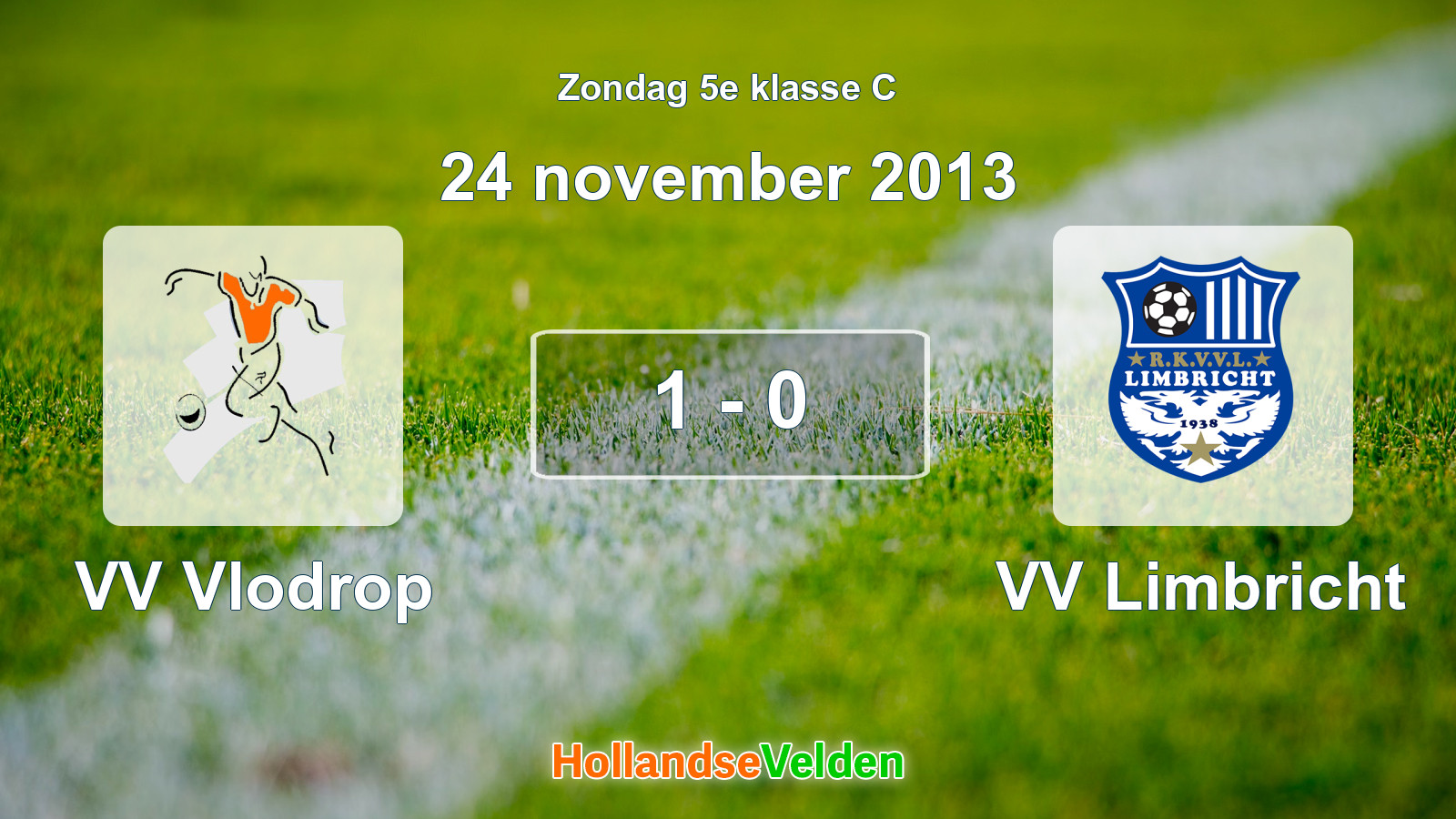 Gespeelde wedstrijd: VV Vlodrop - VV Limbricht 1 - 0 (24 november 2013)
